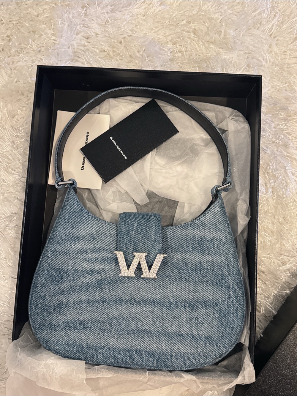 Alexander wang small hobo vintage light indigo